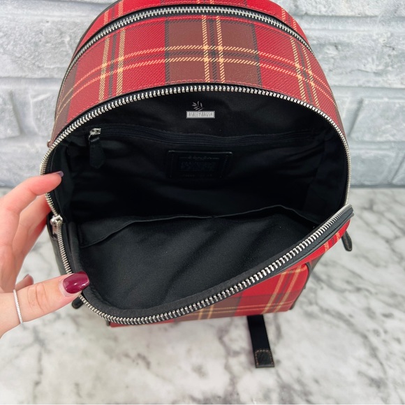 Coach Court Backpack With Tartan Plaid Print - Picture 10 of 16